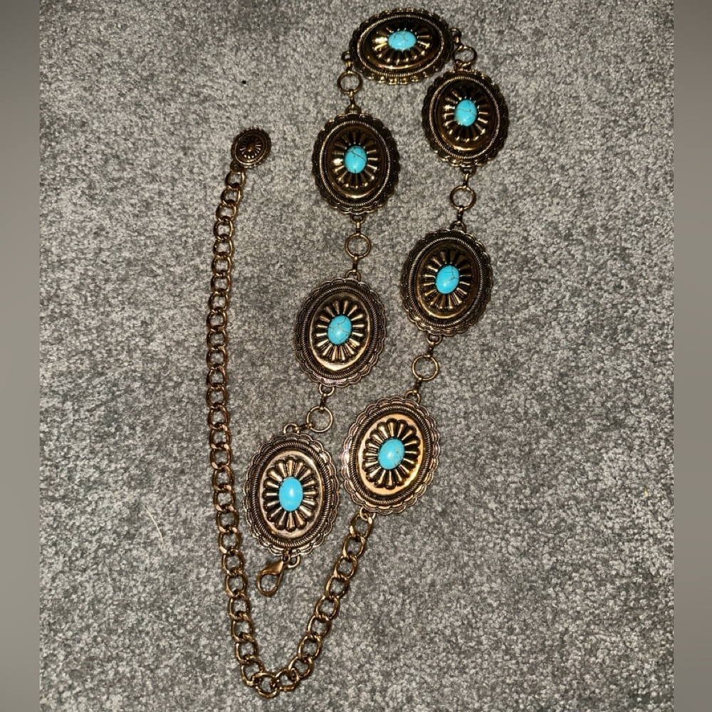 Gold chain belt